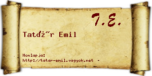 Tatár Emil névjegykártya